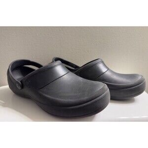 Crocs Womens Black Slip Resistant Bistro Clogs Nurse Chef Shoes Comfort - Size 9